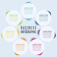 Business Infographic design 7 Steps, objects, elements or options business information circle template vector