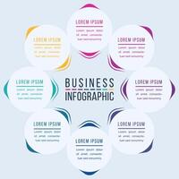 Business Infographic design 8 Steps, objects, elements or options business information circle template vector