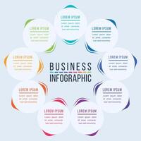 Business Infographic design 9 Steps, objects, elements or options business information circle template vector