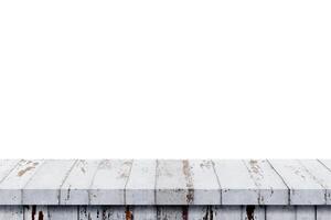 White split wood table top photo