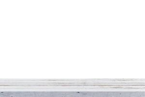 Empty white wooden table for product placement or montage photo