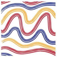 Abstract colorful wavy rough lines background vector