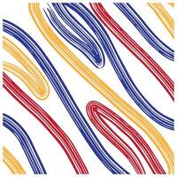 Abstract colorful wavy rough lines background vector