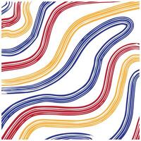Abstract colorful wavy rough lines background vector