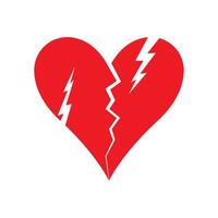 broken heart icon illustration design template vector