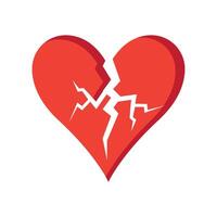 broken heart icon illustration design template vector