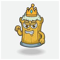 Root Beer Mascot Character Cartoon With Angry expression. For brand, label, packaging and product. vector