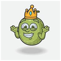 Melon Fruit Mascot Character Cartoon With Dont Know Smile expression. For brand, label, packaging and product. vector