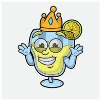 Margarita Mascot Character Cartoon With Dont Know Smile expression. For brand, label, packaging and product. vector