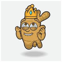Ginger Mascot Character Cartoon With Happy expression. For brand, label, packaging and product. vector