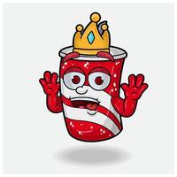 Cola Mascot Character Cartoon With Shocked expression. For brand, label, packaging and product. vector