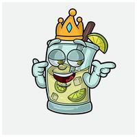 Mojito Mascot Character Cartoon With Smug expression. For brand, label, packaging and product. vector