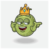Melon Fruit Mascot Character Cartoon With Smug expression. For brand, label, packaging and product. vector