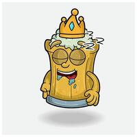 Root Beer Mascot Character Cartoon With Sleep expression. For brand, label, packaging and product. vector