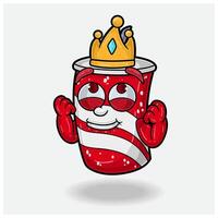 Cola Mascot Character Cartoon With Happy expression. For brand, label, packaging and product. vector