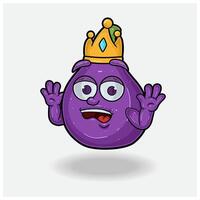 Fig fruit Mascot Character Cartoon With Shocked expression. For brand, label, packaging and product. vector