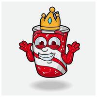 Cola Mascot Character Cartoon With Dont Know Smile expression. For brand, label, packaging and product. vector
