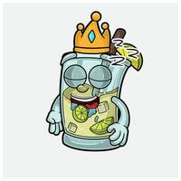 Mojito Mascot Character Cartoon With Sleep expression. For brand, label, packaging and product. vector