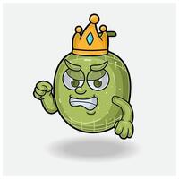 Melon Fruit Mascot Character Cartoon With Angry expression. For brand, label, packaging and product. vector