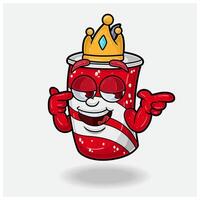Cola Mascot Character Cartoon With Smug expression. For brand, label, packaging and product. vector