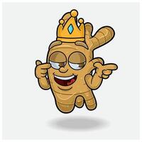 Ginger Mascot Character Cartoon With Smug expression. For brand, label, packaging and product. vector