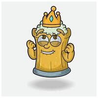 Root Beer Mascot Character Cartoon With Happy expression. For brand, label, packaging and product. vector