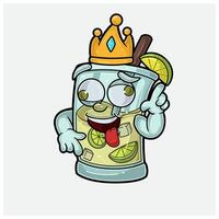 Mojito Mascot Character Cartoon With Crazy expression. For brand, label, packaging and product. vector