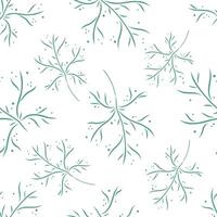 Abstract green branches and leaves seamless pattern. Simple botanical sketch. hand drawn doodle. Floral background for baby fabric, kids textile, packaging, scrapbook, wallpaper. sstkbackground vector