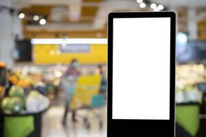 Intelligent Digital Signage , Augmented reality marketing and face recognition concept. photo