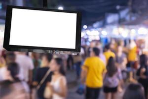 Blank square sign mockup in the urban environment, on the facade, empty space to display your store sign or logo photo
