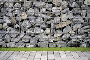 Fragment of a wall from a chipped stone. A Rock Mineral Product Display Shelf photo