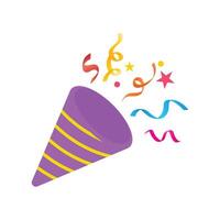 confetti birthday icon design template vector