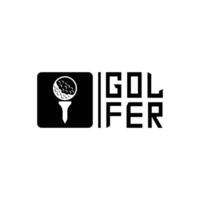 golfer logo design concept idea vector