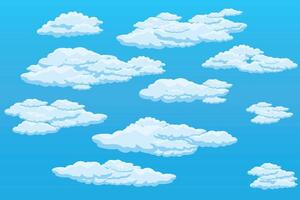 Cloud sky scene background simple cloud illustration template design vector