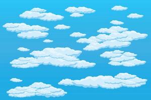 Cloud sky scene background simple cloud illustration template design vector