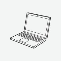Ultimate Laptop Line Art Collection, High-Quality, Versatile Designs for Your Creative Projects vector