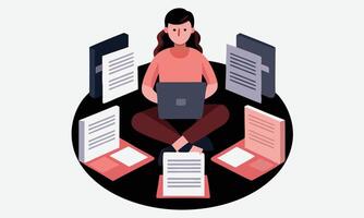 Stunning Circular Isometric Illustrations on a Pristine White Background, A Visual Exploration vector