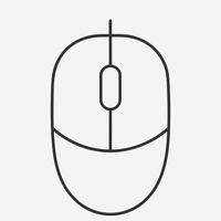 High-Quality Computer Mouse Line Art Detailed and Scalable Digital Illustration vector
