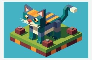 The Ultimate Collection of Cat Isometric Illustrations, Stunning, Detailed, and Unique Designs vector