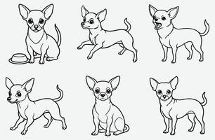 Ultimate Chihuahua Line Art Set, The Largest Collection for All Your Creative Needs vector