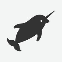 Stunning Narwhal Silhouette Art, Perfect for All Creative Projects vector