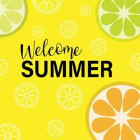 Hello summer card background vector