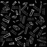 Back to school pattern line art vector