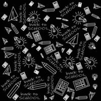 Back to school pattern line art vector