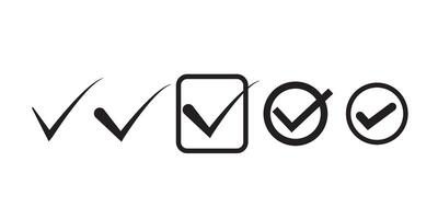 Check mark set. Check mark icon. Tick mark symbol vector