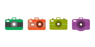 Camera icon set. Photo camera icon in different style. illustration vector