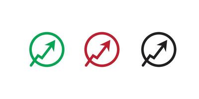 increasing growth grafik icon with four desing modern vector