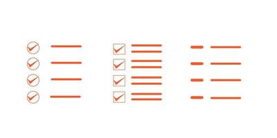 list and checklist in flat design, illustration on white background vector