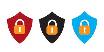 Lock, padlock, protection, safety, secure, security, shield icon vector