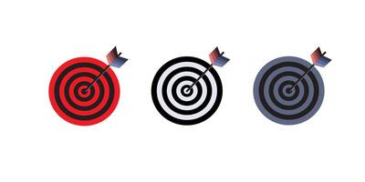 arrows and Target Icon on isolated Background vector